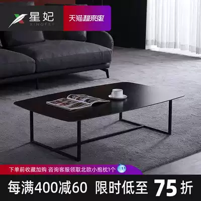Italian imported rock plate coffee table Modern office high-end business reception coffee table combination set simple
