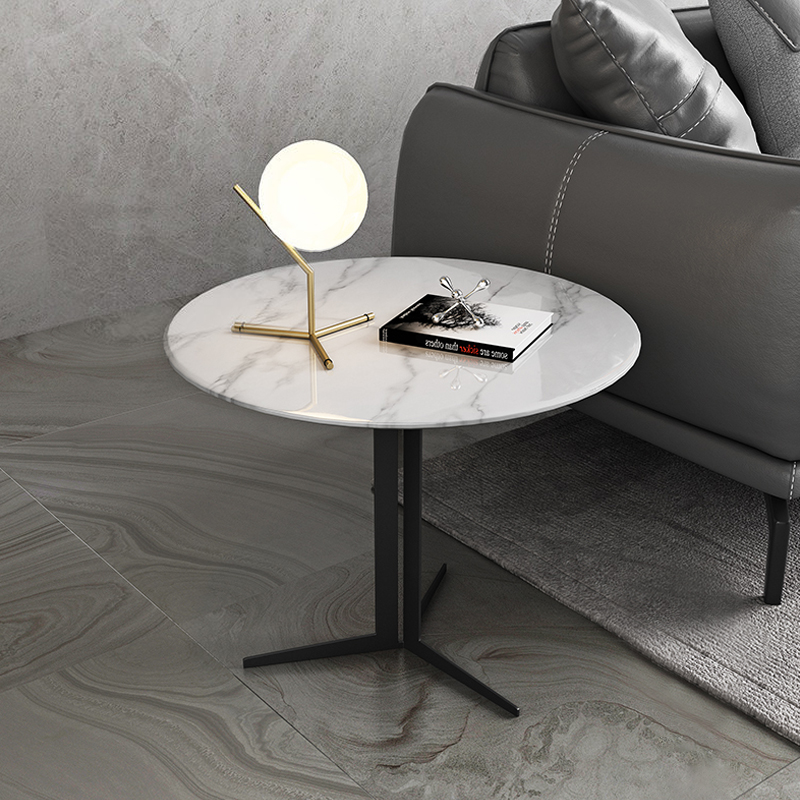 2022 new Italian style light and small tea table marble edge a few small family office sofas table Nordic ins wind
