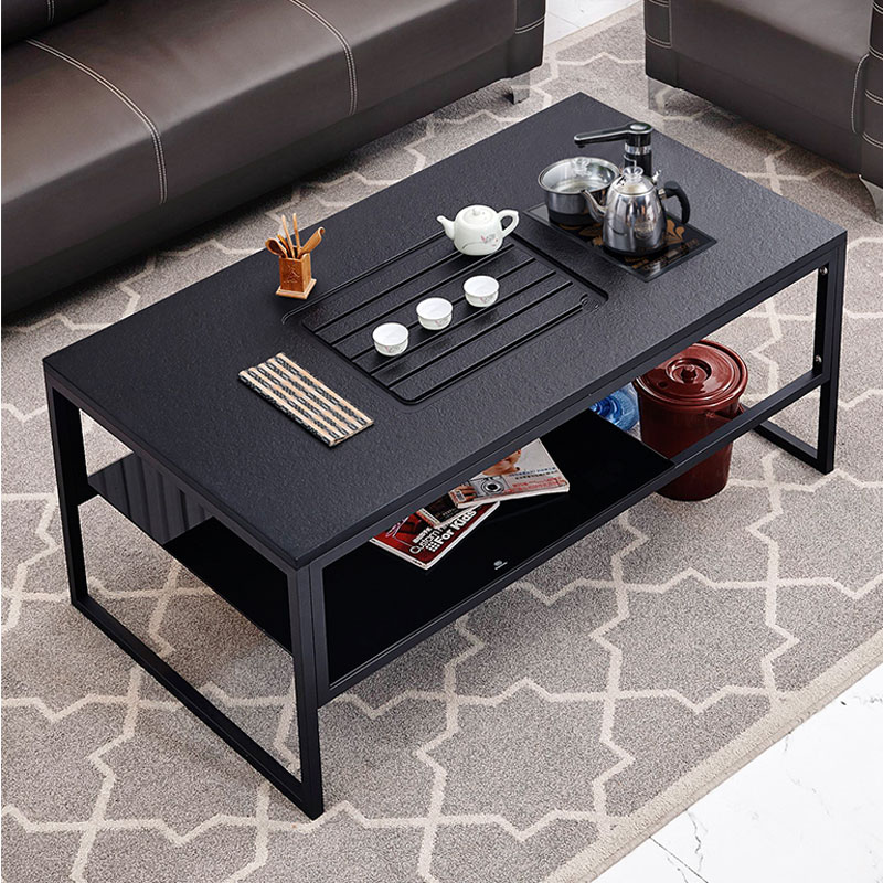 Fire stone Kung Fu tea Office coffee table combination Tempered glass tea drinking table Tea table Tea table Induction cooker