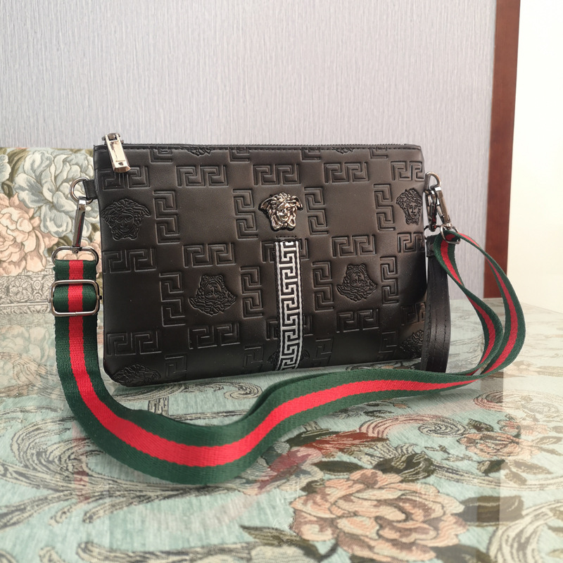 Hong Kong I.Tgreg tide brand men's bag genuine leather clutch bag personality clip bag soft leather hand grab bag versatile envelope bag woman