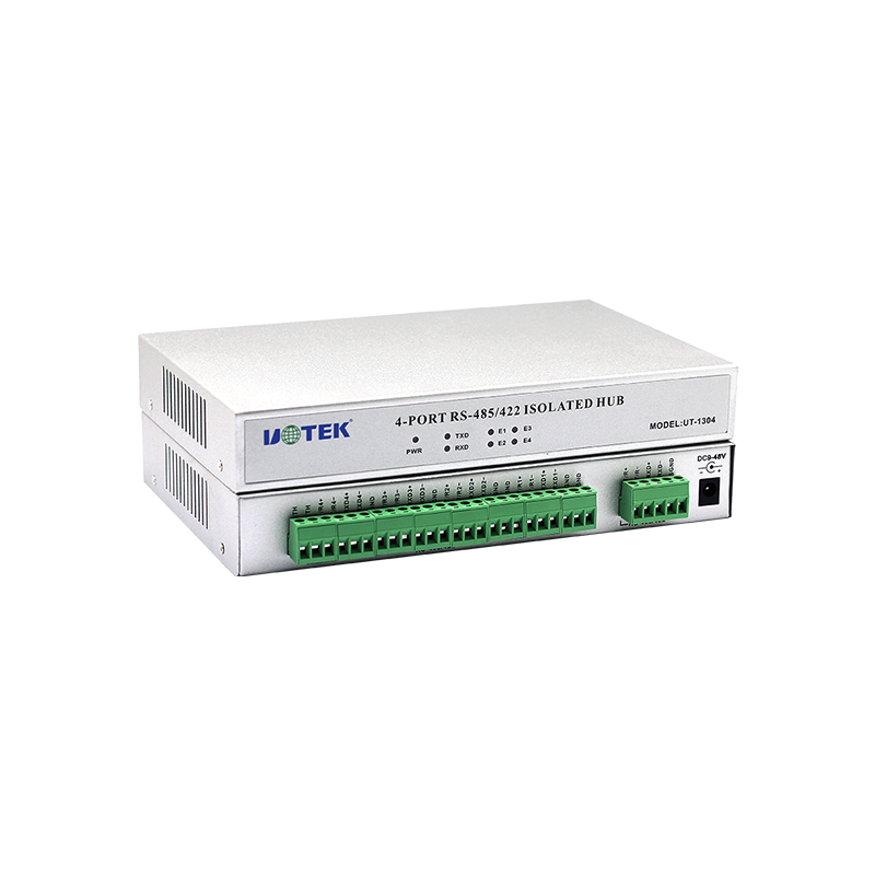 UTEK Industrial Grade 4 Port RS485 422 Smart Hub Distributor UT-1304
