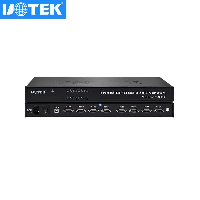 Utai (UTEK) USB-to-8-port RS485 422 serial port converter optoelectronics isolation UT-2003A