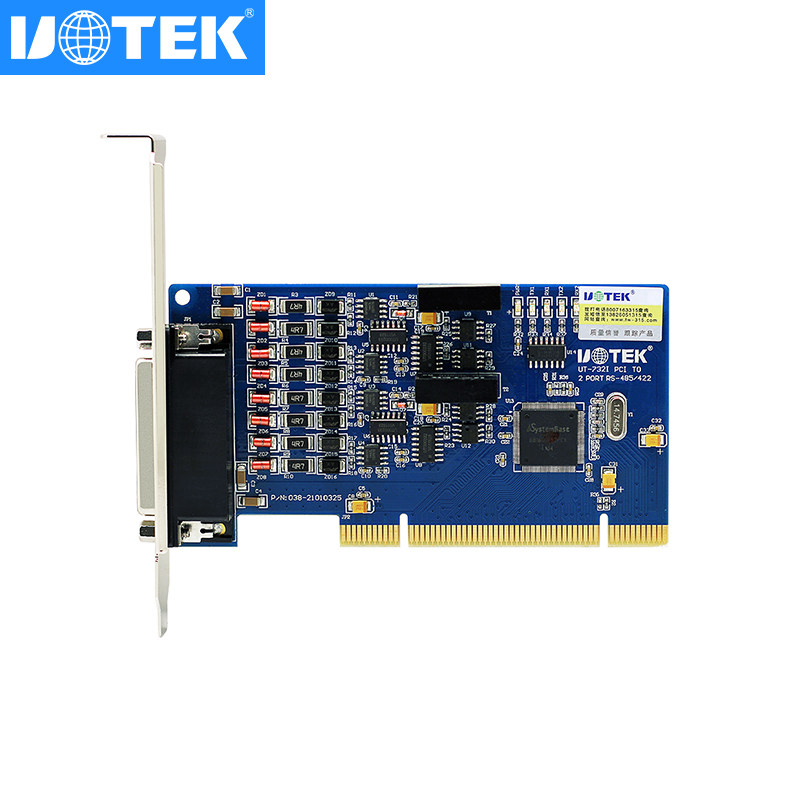 UTEK PCI to 2 port RS485 serial port card Serial port expansion card photoelectric isolation commercial grade UT-732I