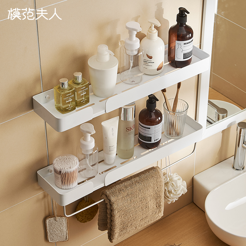 Bathroom shelf hole-free space aluminum bathroom toilet sink Wall-mounted toilet storage rack Wall-mounted toilet storage rack Wall-mounted toilet storage rack Wall-mounted toilet storage rack Wall-mounted toilet storage rack Wall-mounted toilet
