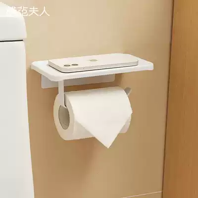 Punch-free toilet toilet paper shelf Household roll toilet paper powder room tissue box Wall-mounted creative tissue holder