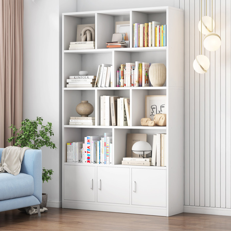 Simple bookshelf floor leaning against wall Living room Living Room Shelf Bedroom Containing shelf Cabinet Minimalist Modern Office Bookcase