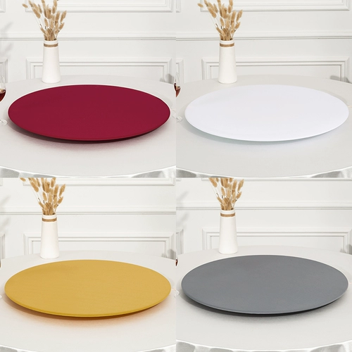 Отель Big круглый столик вращается на крышке -крышки -Гласс включите Pure Color Delle Cover ресторан.