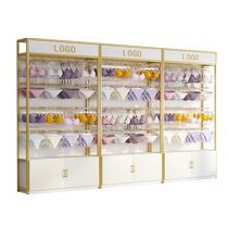 Underwear store shelves bra and underwear display rack against the wall socks display cabinet clothing store gold storage rack with hook