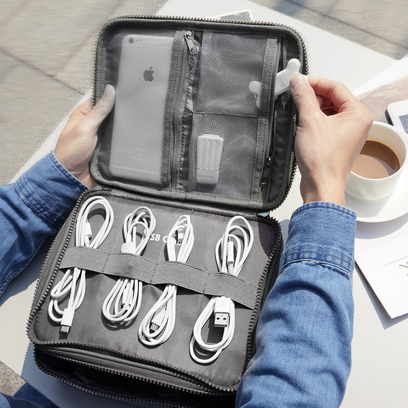 Travel digital storage bag large capacity men portable travel SLR camera finishing bag female data cable charging head box