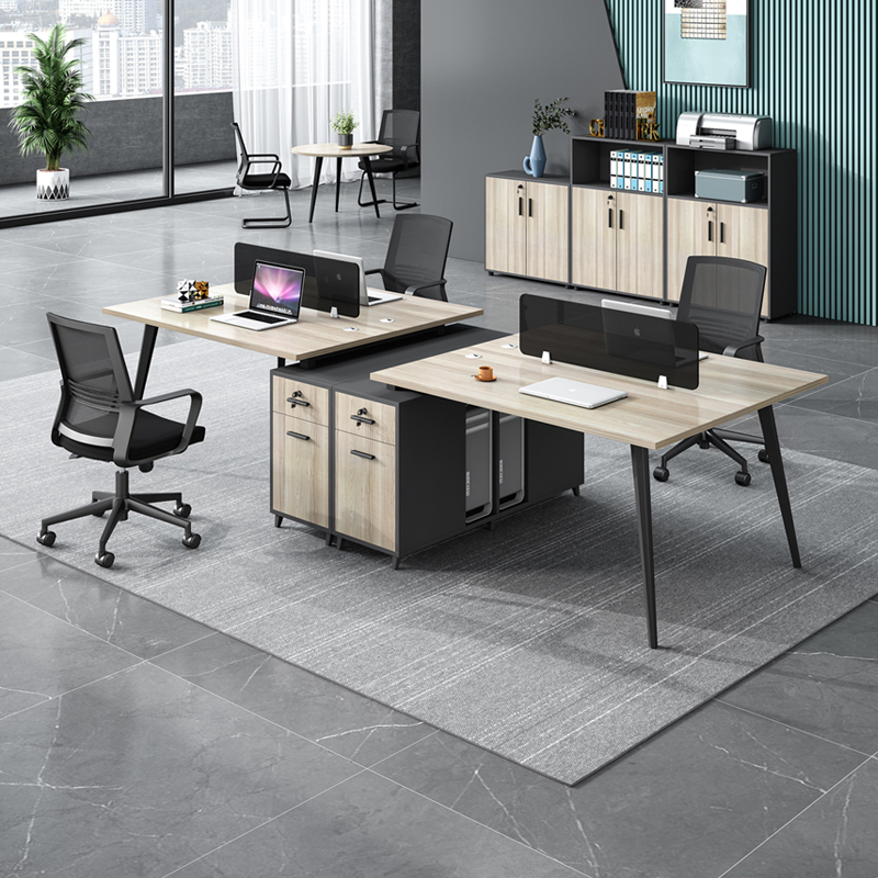 Office desk office furniture staff station screen card holder 2 4 four-person computer office table and chair combination