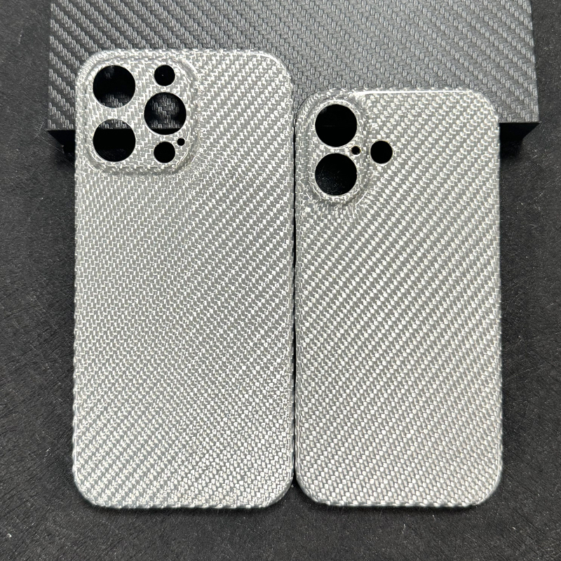 Suitable for Apple iPhone 16 Pro Max Carbon Fiber 15 Pro Max Phone Case 14 Pro Kevlar 12/13 Mini Protective Case, Lightweight, Drop-Resistant, Bright Silver White, Bright Black, High-End Luxury Hard Case