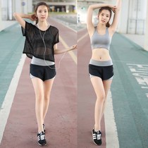 Net Yarn Yoga Suits Three Sets Sports 2022 Women Summer Sexy Running Sports Speed Jersey Big Code Fitness Suit