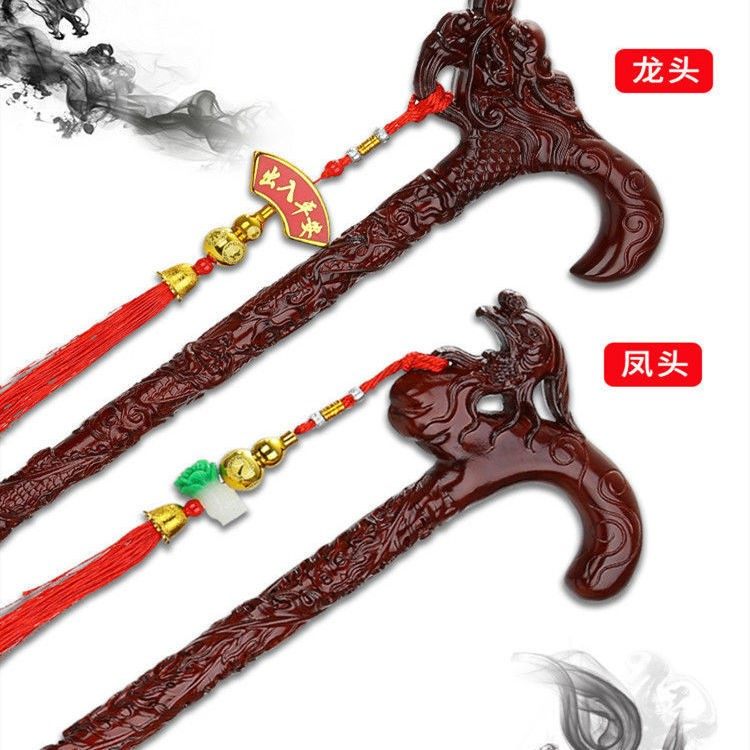 Wooden crutches faucet crutches for the elderly cane for the elderly non-slip birthday crutches wood solid wood mahogany hand crutches