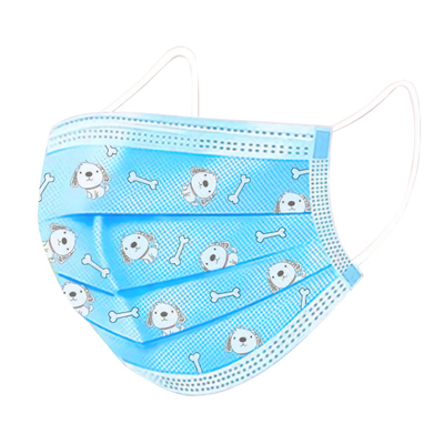 儿童印花三层防护熔喷布口罩100只