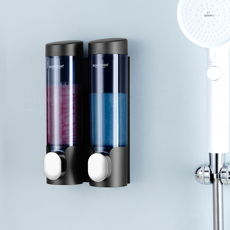 Bosharan hotel soap dispenser wall-mounted hand sanitizer hanging wall wall-free washing detergent box Press bottle free of punching