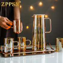 Italy ZPPSN cold water jug household set Nordic ins heated water glass jug Juice jug Cold water cup
