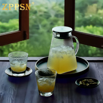 Italy ZPPSN cold water kettle set Japanese hammer glass high temperature corrugated fruit tea household