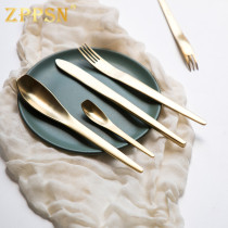 Italian ZPPSN knife fork spoon Japanese light luxury black steak knife Stainless steel tableware main meal set