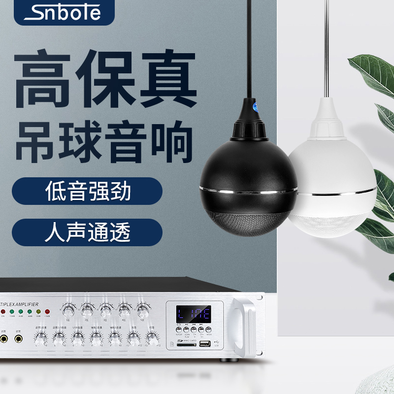 Sacred Burlesque Wireless Pendant Ball Suction Top Sound Commercial Milk Tea Coffee Shop Dining Room Special Overhanging Ceiling Ceiling Ceiling Ceiling Wall-mounted Wired Embedded Horn Speaker Power Amplifier Suit Indoor Background Music