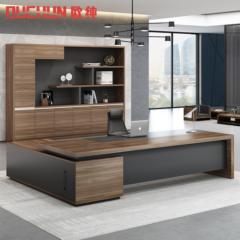 Office furniture boss table simple modern president table manager supervisor table executive desk boss office desk chair combination