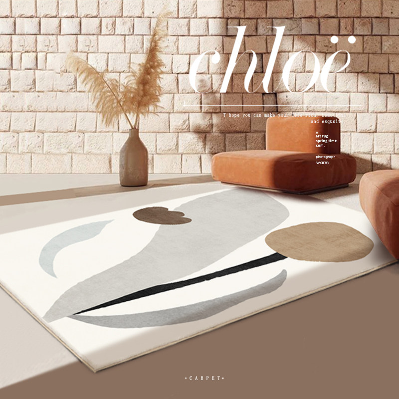 Day Style SILENT WIND IMITATION CASHMERE RUG DRAWING ROOM LIGHT LAVISH MINIMALIST AND FULL LAID TEA BLANKET THICKENED PLUSH BEDROOM FLOOR MAT