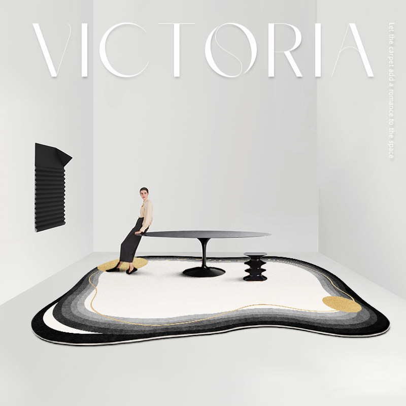 Modern minimalist irregular carpet Living room Alien Tea Blanket Bedroom Ins Wind Light Lavish Cloakroom Round Ground Mat