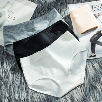 Mid-waist briefs Womens pure cotton Black white All cotton Tiass Antibacterial students with less Ladies Big code Triangle Belly Shorts Summer