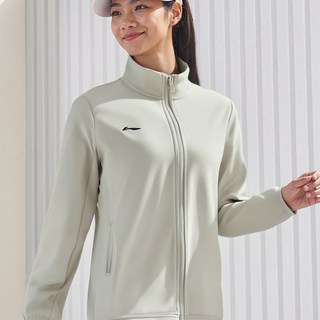 李宁女子运动风衣运动秋冬季加绒保暖潮流立领休闲外套AFDT802