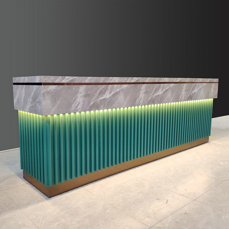 High-end imitation stone pattern baking paint cash register front desk reception welcome desk personality beauty salon clothing store consultation counter