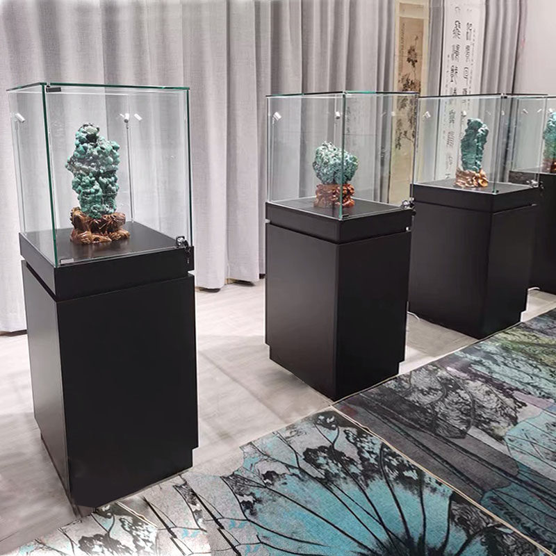 Custom square jewelry antique jade ceramic product display cabinet glass cabinet museum cultural relics exhibition cabinet