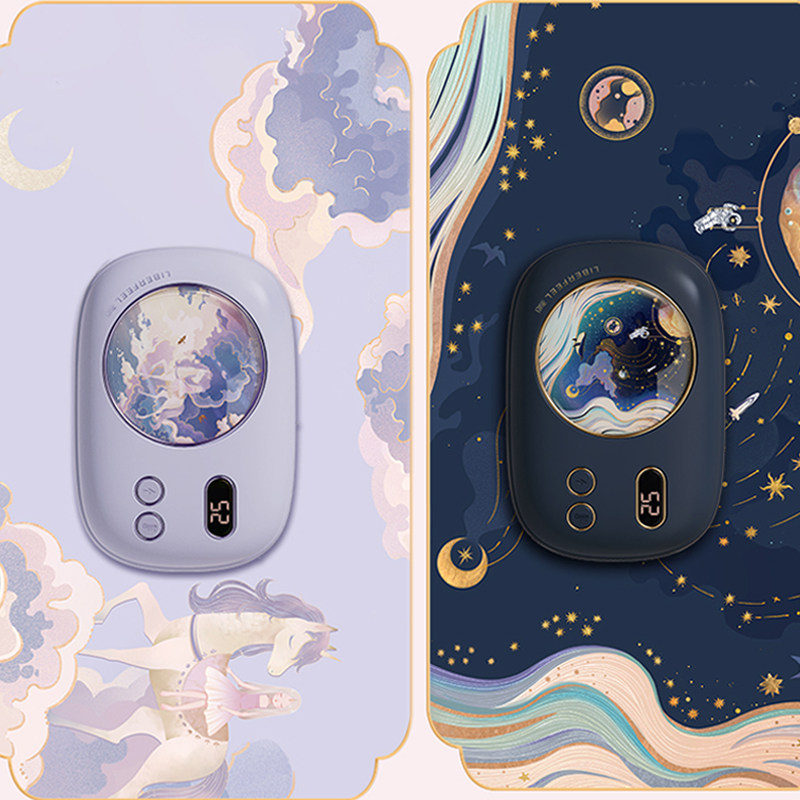 Heartless hand warmer mobile charging two-in-one student portable warm baby dual-use girls cute small carry-on small mini 2022 new winter hand warmer artifact birthday gift