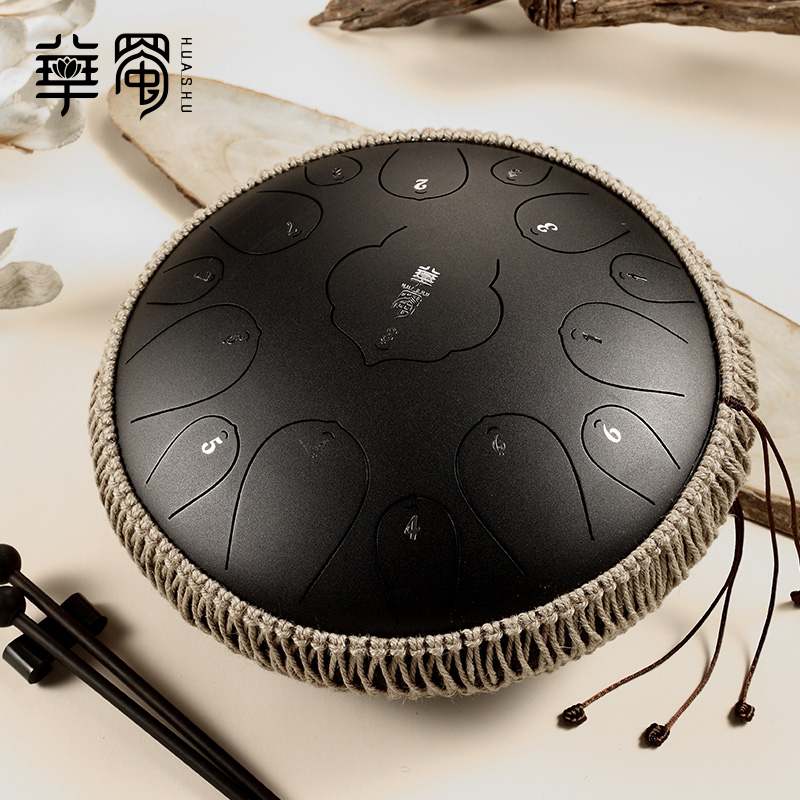 Huashu Ethereal Drum 15 Tone Professional Grade 12 Inch Hand Disc Drum Worry-free Drum 13 Tone Lotus Drum 13 Tone Percussion Instrument