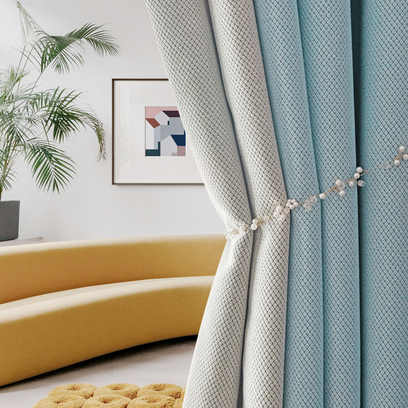 Shade Bedroom Window Cord Fabric 2021 New Living Room Full Master Bedroom Modern Minimalist Light Extravagant LUXURIOUS Pure Color Splicing