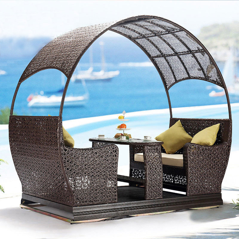 Outdoor swing chair Outdoor swing chair Outdoor courtyard 4 people swing swing room leisure terrace chair shaking bed