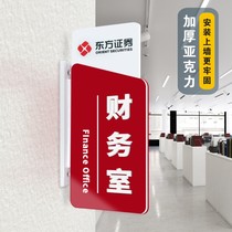 Double-sided vertical department card Company office house card custom replaceable acrylic sign identification card Three-dimensional word School class classroom Hospital department side-mounted indicator cue card