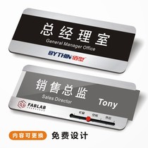 Replaceable department card Office house card custom acrylic sign sign card School class classroom Company unit Hospital department reminder card General managers room sign plate Nameplate custom