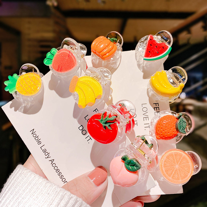 Wholesale hair accessories hair clip female Korea ins fruit hair clip headdress mori series grab clip small Liuhai clip hair clip