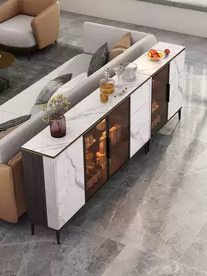 Rock board dining cabinet light luxury modern simple kitchen storage cabinet storage cabinet sitting room wall dish cabinet