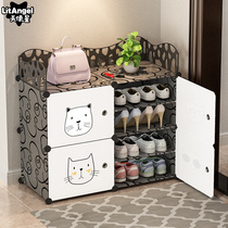 Shoe rack Easy Economy Type of home Shelves Indoor-looking Doorway Shoes Cabinet Dust-Proof Small Shoes Containing deviner