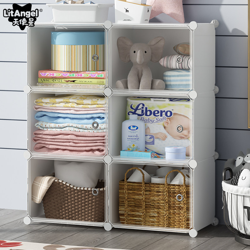 Transparent containing cabinet drawer-type zero food cabinet plastic household goods clamping slit kitchen storage box slit containing box