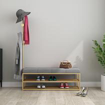 Nordic door shoe stool hanger integrated home simple modern creative door shoe stool with coat rack