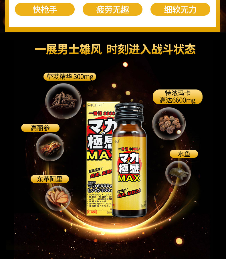 日本康卫 极感MAX口服液 50ml*2件 持久提升性品质 图4