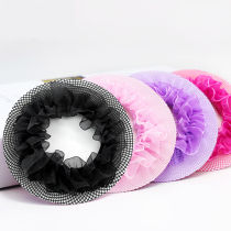 Childrens dance plate hair net pocket hairpin female Latin dance headwear stewardess nurse head flower jewelry invisible black hair net set