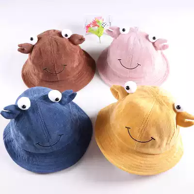 Children's hats spring and autumn thin baby Autumn fisherman's hat cute boy girl basin hat Korean autumn winter sun hat