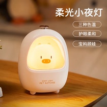 Small night light bedroom bedside soft sleep light sleep light baby feeding eye light mesh red send children girl birthday present