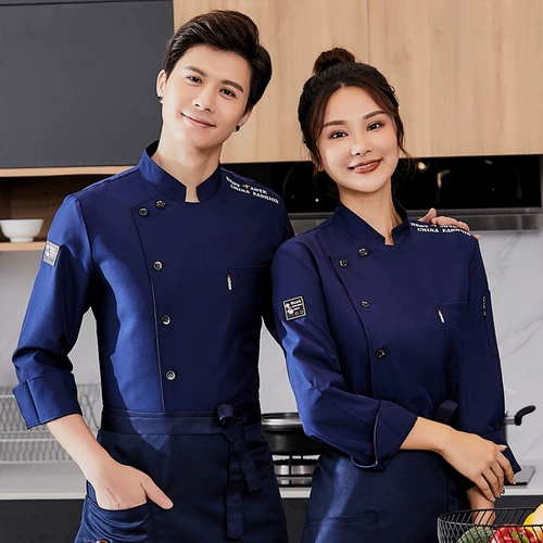 Шеф-повара Рабочая одежда мужская осенняя и зимняя одежда