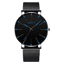 Popular hot selling simple fashion trend mesh strap watch mens sports and leisure contrast color luminous needle business quartz watch