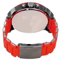 Hot selling mens watch personalized large dial red quartz mens watch large watch quartz watch