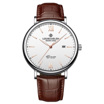 2023 new business fashion three-eye hand chronograph leather strap earth watch mens waterproof quartz watch