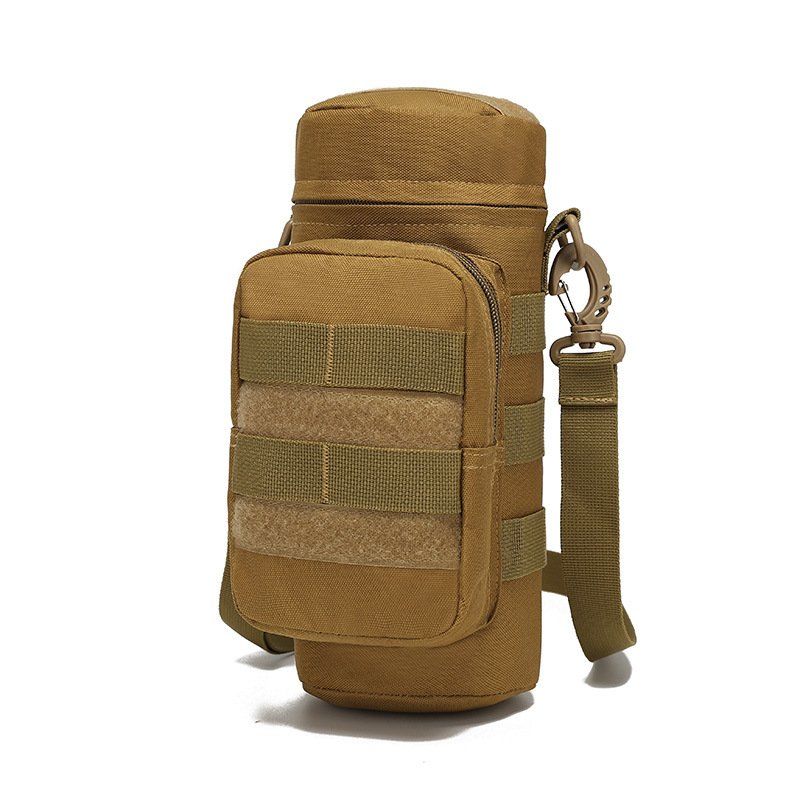 Sports Casual Bag Multifunction Large Kettle Cup Sleeve Tactical Hanging Bag Camouflated Single Shoulder Bag Men's Inclined Satchel Bag Mountaineering